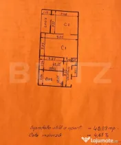 Apartament 2 camere, 48 mp- Podu Ros 