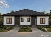 Duplex pe plan - personalizare interioara - doua bai 