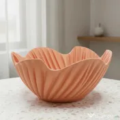 Bol Decorativ cu Design Ondulat 15cm Imprimare 3D 
