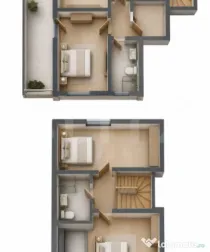 Apartament cu 4 camere și terasă de 18,25 mp, 111,94 mp to