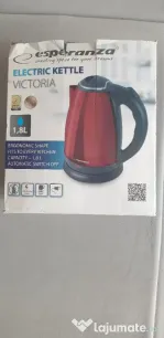 Fierbator electric, ESPERANZA, Inox/Plastic, 1.8l, Rosu