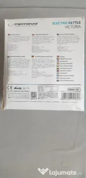 Fierbator electric, ESPERANZA, Inox/Plastic, 1.8l, Rosu 