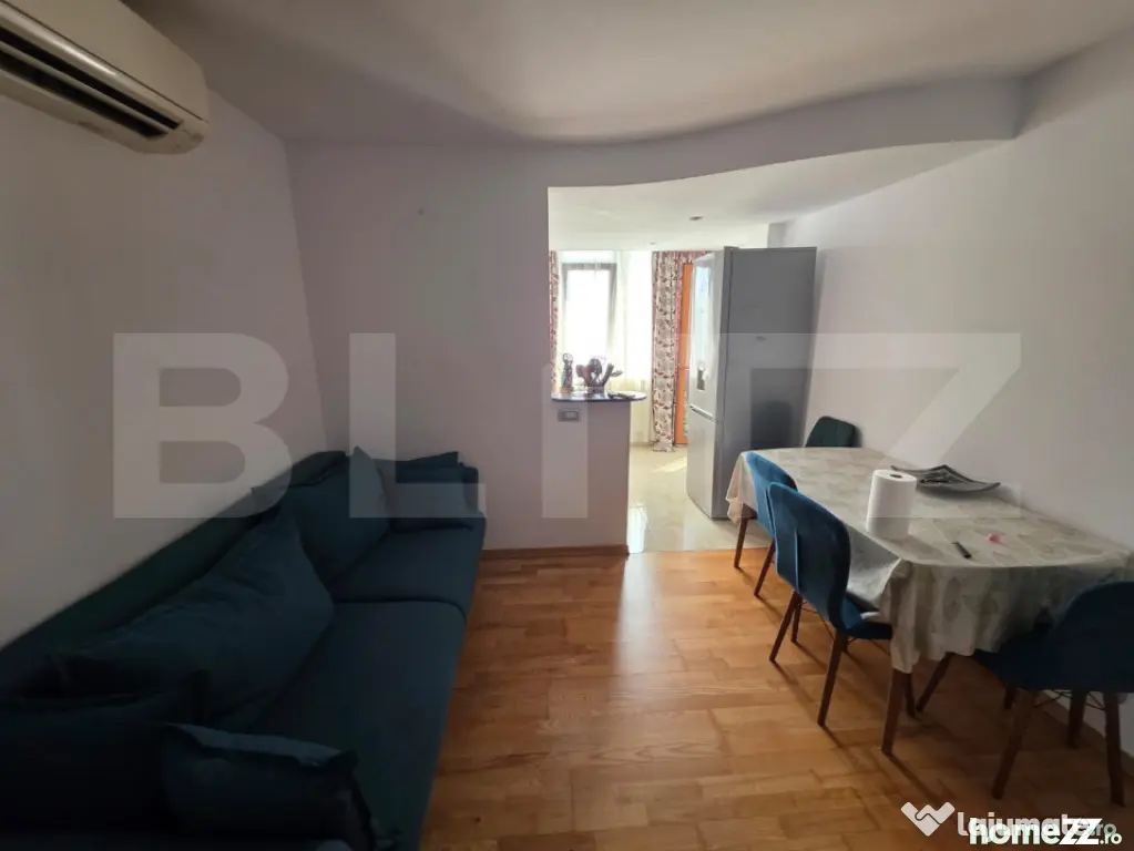 Apartament cu 2 camere, 44 mp, semidecomandat, zona Tiglina