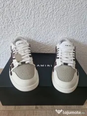 Adidași Amiri Skeleton White &Brown Patch 
