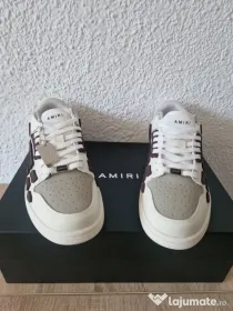 Adidași Amiri Skeleton White &Brown Patch