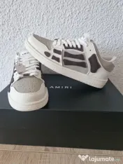 Adidași Amiri Skeleton White &Brown Patch 