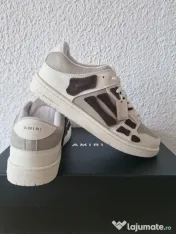 Adidași Amiri Skeleton White &Brown Patch 
