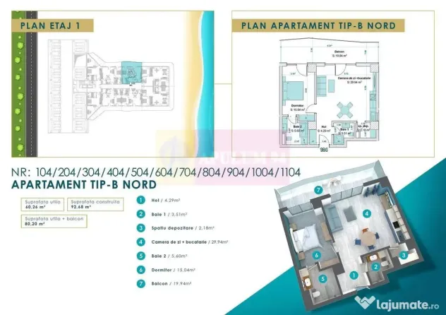Apartamente de lux 2 camere in Mamaia Nord cu vedere la M...