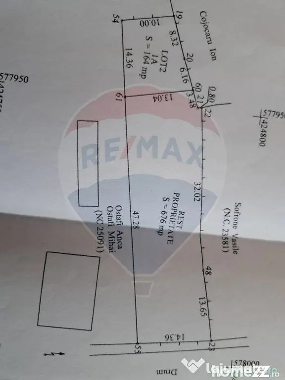Teren intravilan 676 mp, zonă centrală Măneciu-Unguren...