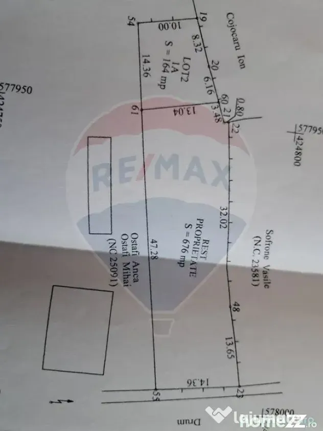 Teren intravilan 676 mp, zonă centrală Măneciu-Unguren...