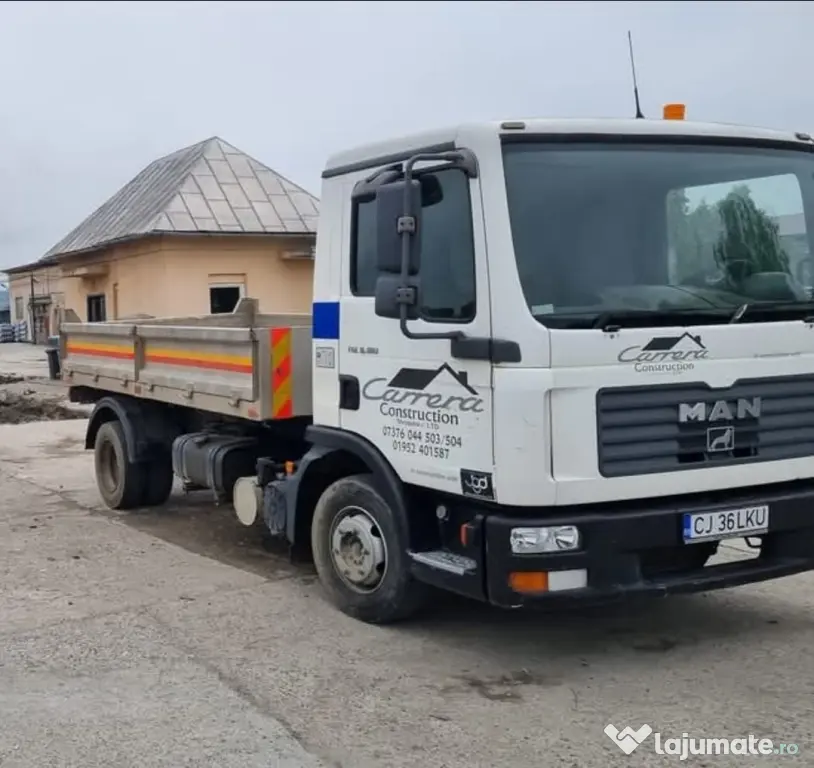 Autoutilitara MAN TGL 7.150, an 2006, Euro 3, servo direcție,basculanta pe spate