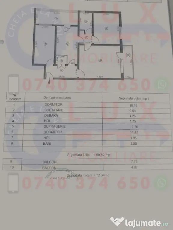 ID 3664 DE VANZARE APARTAMENT 3 CAMERE | ULTRACENTRAL