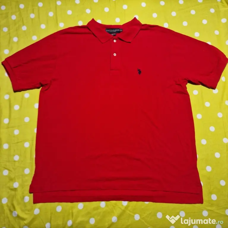 U.S. Polo Assn. Tricou Polo Roșu Bărbați XXL Ca și Nou Original