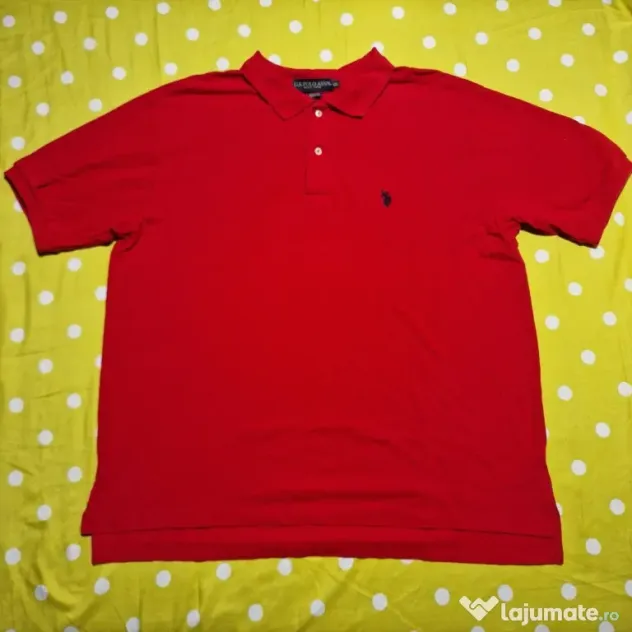 U.S. Polo Assn. Tricou Polo Roșu Bărbați XXL Ca și Nou Original