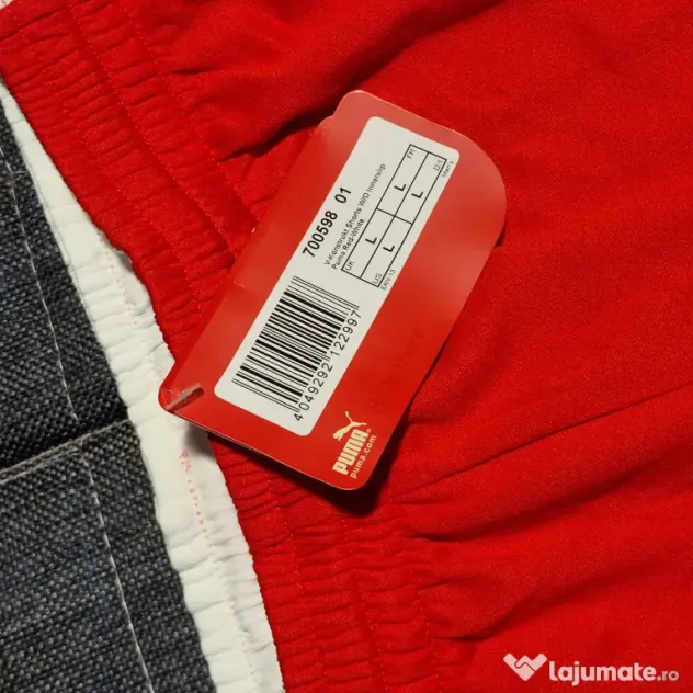 Șort Puma Vintage Sport L Bărbați Roșu Nou cu Etichetă