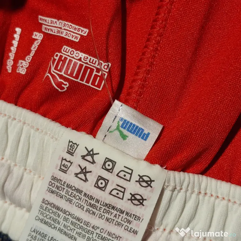 Șort Puma Vintage Sport L Bărbați Roșu Nou cu Etichetă