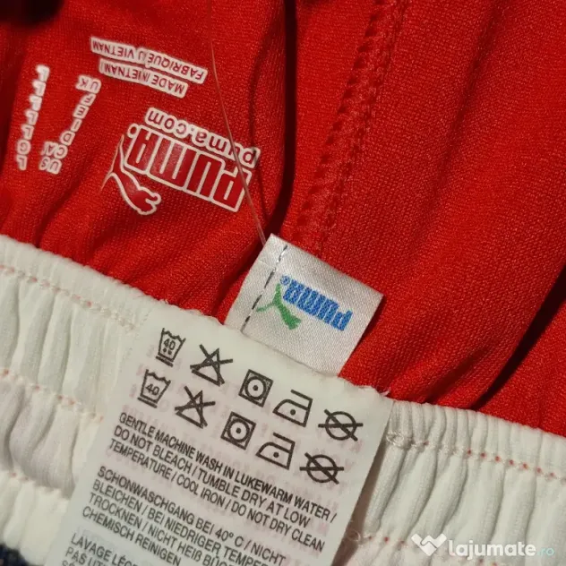 Șort Puma Vintage Sport L Bărbați Roșu Nou cu Etichetă