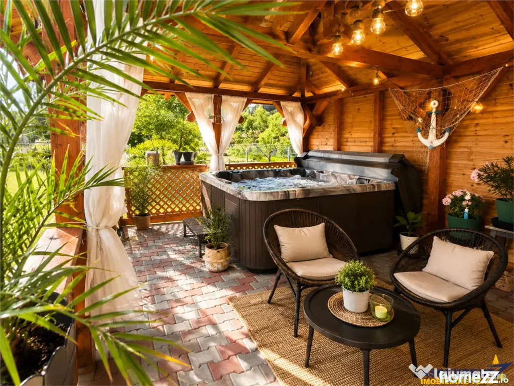 Refugiu pretios:jacuzzi, lemn masiv,2.000 mp teren,4 dormito