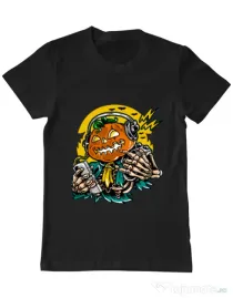 Tricou ADLER barbat Pumpkin Music Negru