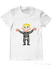 Tricou ADLER barbat Halloween Skull Alb