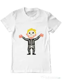 Tricou ADLER barbat Halloween Skull Alb