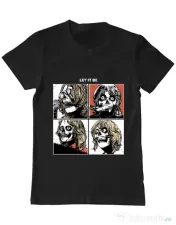 Tricou ADLER barbat Let it be Negru 