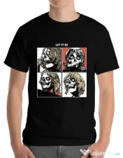 Tricou ADLER barbat Let it be Negru 