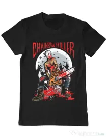 Tricou ADLER barbat Chainsaw killer Negru