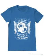 Tricou ADLER barbat The best men are born as Capricorn Albastru azuriu