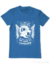 Tricou ADLER barbat The best men are born as Capricorn Albastru azuriu