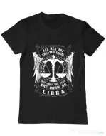Tricou ADLER barbat The best men are born as Libra Negru