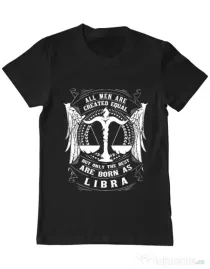 Tricou ADLER barbat The best men are born as Libra Negru