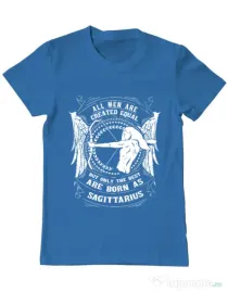 Tricou ADLER barbat The best men are born as Sagittarius Albastru azuriu