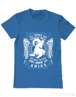 Tricou ADLER barbat The best women are born as Aries Albastru azuriu