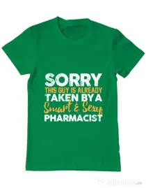 Tricou ADLER barbat This guy is taken Verde mediu