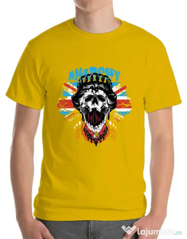 Tricou ADLER barbat Anarchy queen Galben