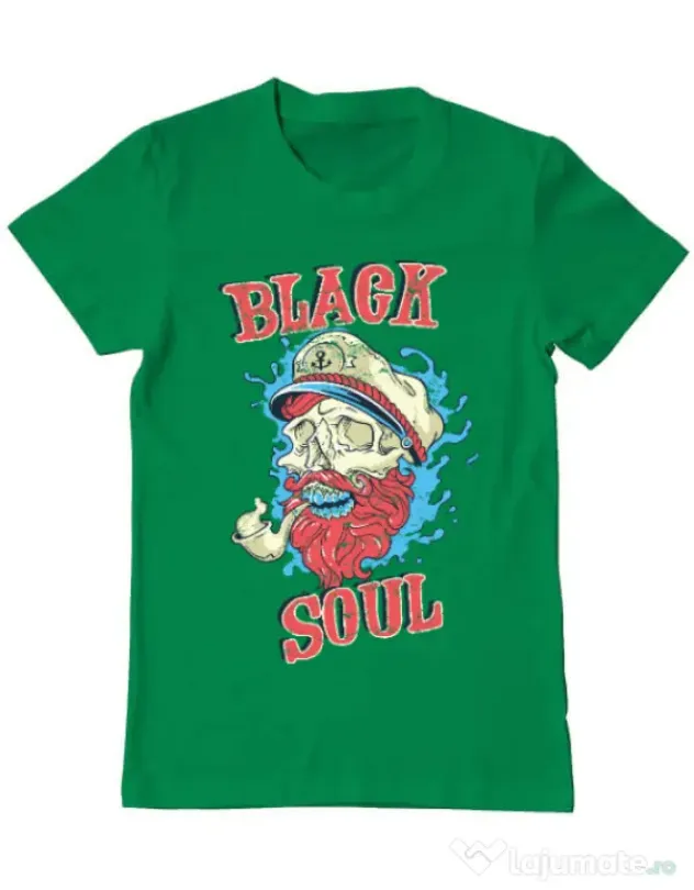 Tricou ADLER barbat Black soul Verde mediu