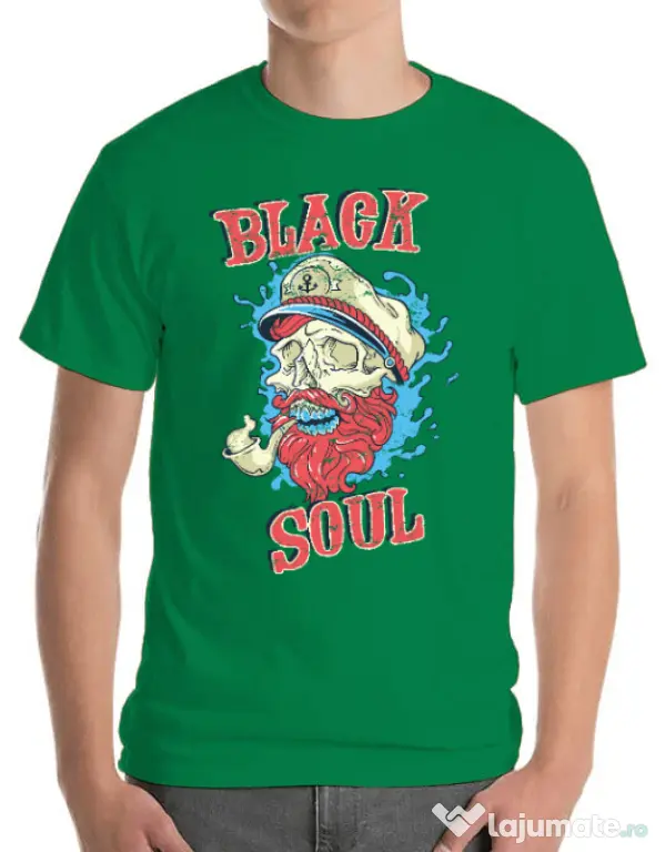Tricou ADLER barbat Black soul Verde mediu
