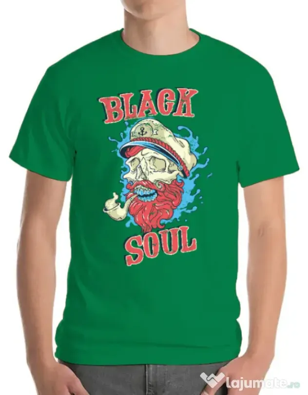 Tricou ADLER barbat Black soul Verde mediu