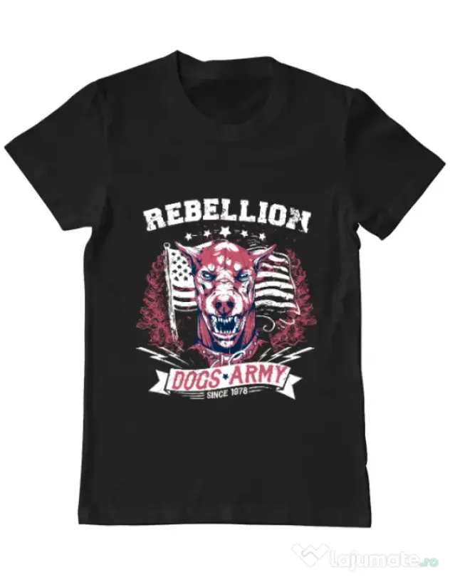 Tricou ADLER barbat Rebellion Negru