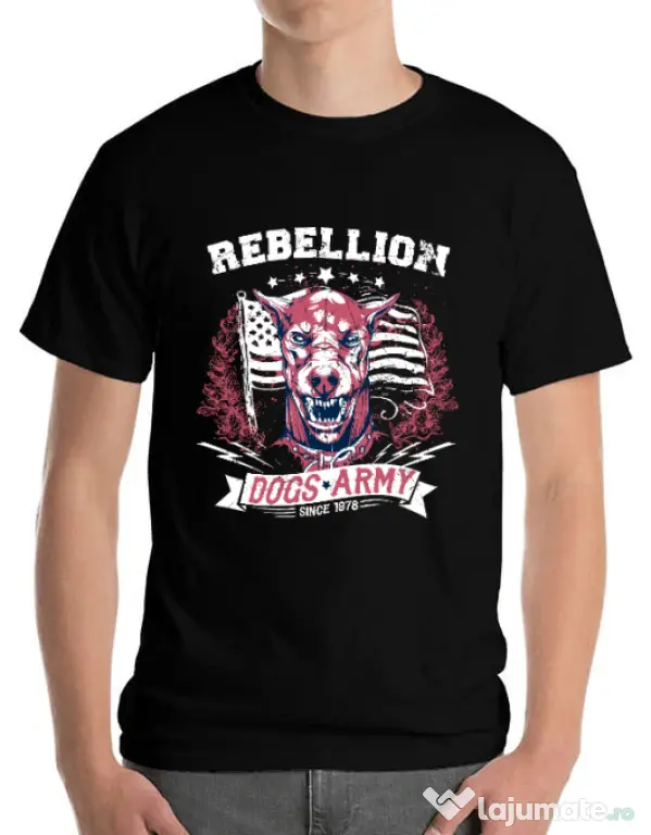 Tricou ADLER barbat Rebellion Negru