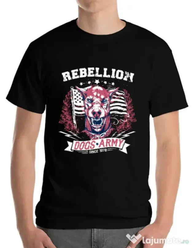 Tricou ADLER barbat Rebellion Negru
