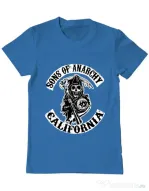 Tricou ADLER barbat Sons of anarchy Albastru azuriu