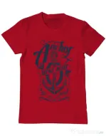 Tricou ADLER barbat Anchor deep Rosu