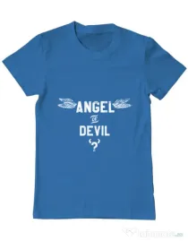 Tricou ADLER barbat Angel or devil Albastru azuriu
