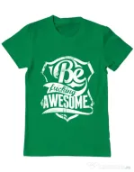 Tricou ADLER barbat Be awesome Verde mediu