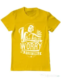 Tricou ADLER barbat Bob tells me Galben