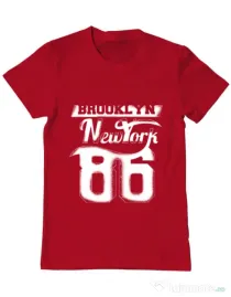 Tricou ADLER barbat Brooklyn Rosu