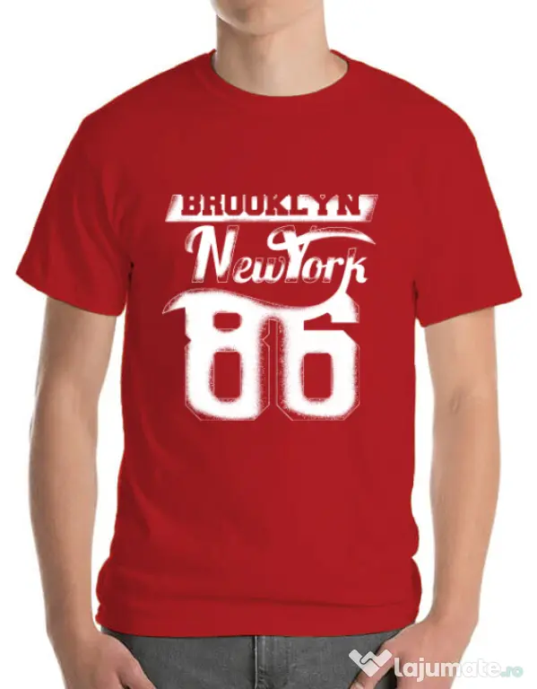 Tricou ADLER barbat Brooklyn Rosu