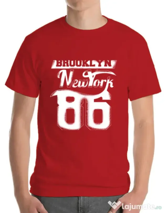 Tricou ADLER barbat Brooklyn Rosu
